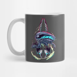 Impaled Alien (with Retro Logo on Reverse) Mug